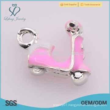 2015 fashion charm jewelry, pink motorcycle custom charm